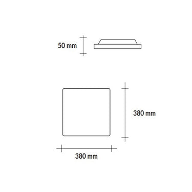 Vivida poppy square ceiling lamp 24w 4000k Vivida luce Plafoniere